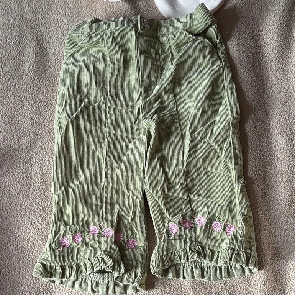 Baby Girl's Floral Embroidered Outfit